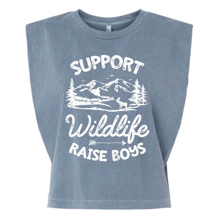 Support Wildlife Raise Mom Dad Mother Parents Garment-Dyed Women's Muscle Tee