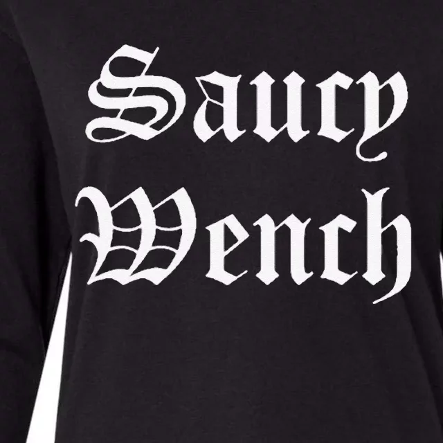 Saucy Wench Ren Faire Funny Halloween Costume Womens Cotton Relaxed Long Sleeve T-Shirt