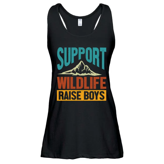 Support Wildlife Raise Boys Ladies Essential Flowy Tank