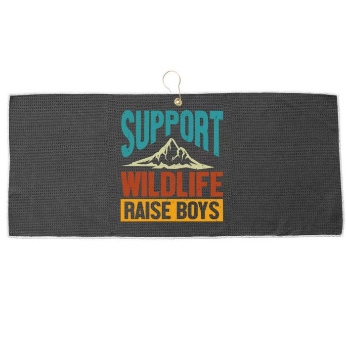 Support Wildlife Raise Boys Large Microfiber Waffle Golf Towel