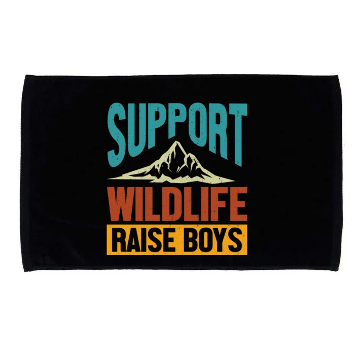 Support Wildlife Raise Boys Microfiber Hand Towel