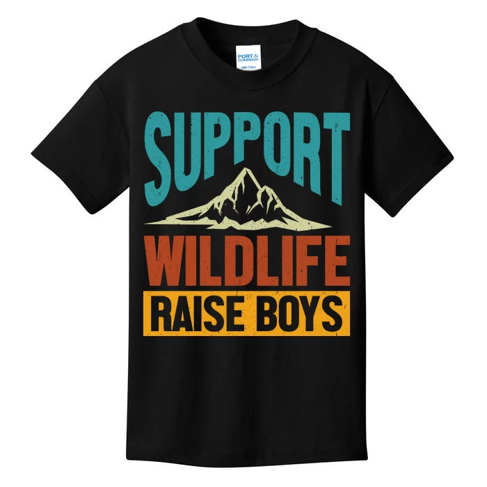 Support Wildlife Raise Boys Kids T-Shirt