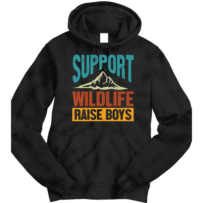 Support Wildlife Raise Boy Tie Dye Hoodie