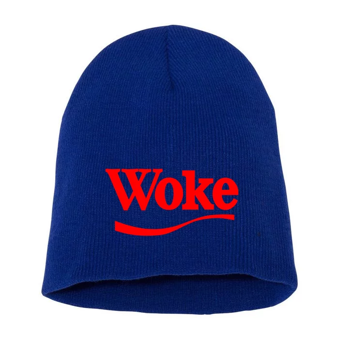 Stay Woke Red Classic Resist Graphic Gift Short Acrylic Beanie