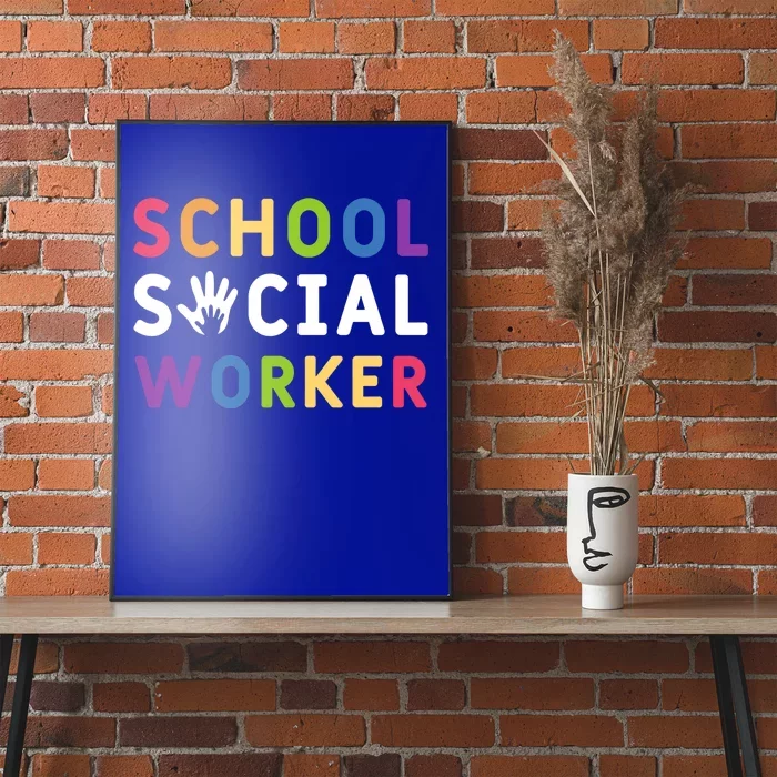 Social Work Rainbow School Social Worker Gift Poster