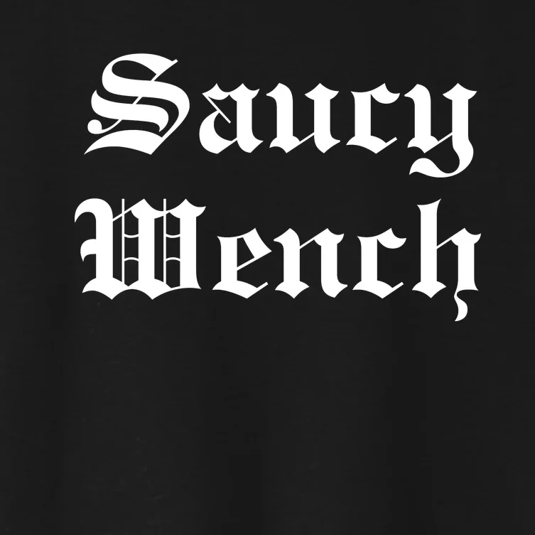 Saucy Wench Ren Faire Funny Halloween Costume Women's Crop Top Tee