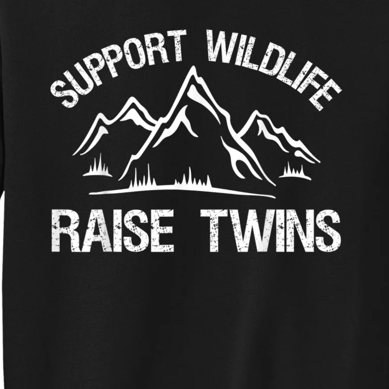 Support Wildlife Raise Twins Shirt Funny Twin Mom Dad Sweatshirt