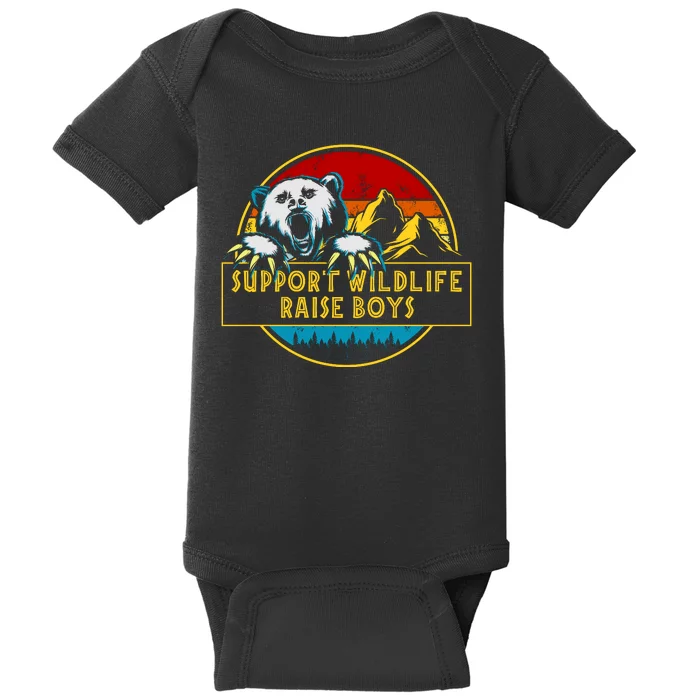 Support Wildlife Rasie Boys Baby Bodysuit