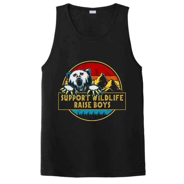 Support Wildlife Rasie Boys Performance Tank