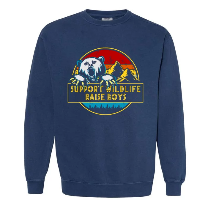 Support Wildlife Rasie Boys Garment-Dyed Sweatshirt