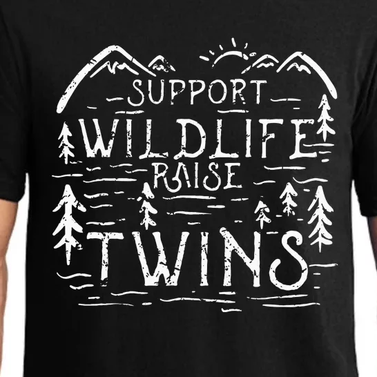 Support Wildlife Raise Twins Pajama Set