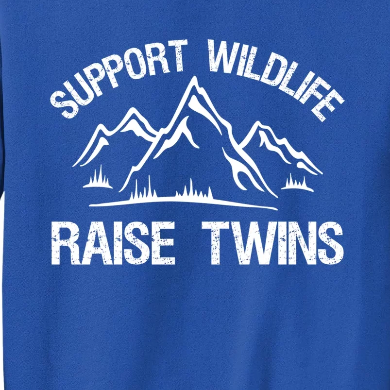 Support Wildlife Raise Twins Gift Funny Twin Mom Dad Meaningful Gift Sweatshirt