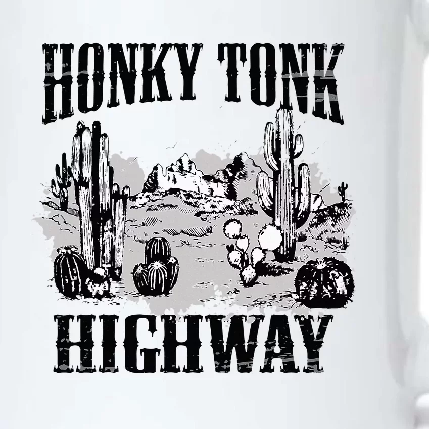 Southern Western Rodeo Cowgirl Honky Tonk Highway Black Color Changing Mug