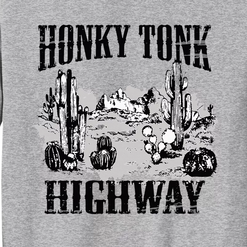 Southern Western Rodeo Cowgirl Honky Tonk Highway Tall Sweatshirt