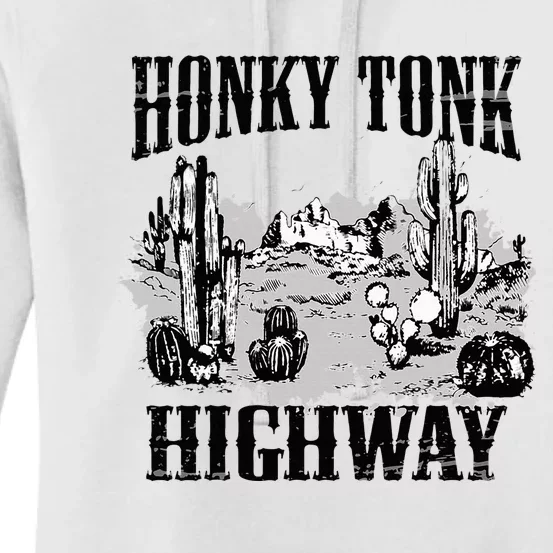 Southern Western Rodeo Cowgirl Honky Tonk Highway Women's Pullover Hoodie