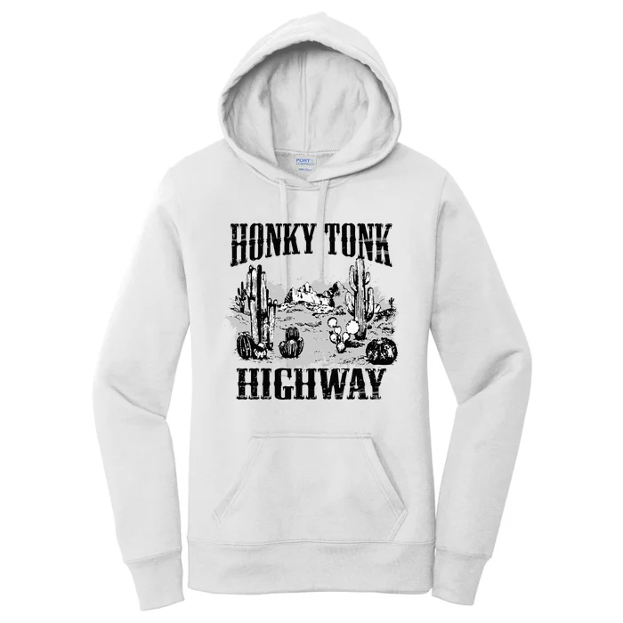 Southern Western Rodeo Cowgirl Honky Tonk Highway Women's Pullover Hoodie