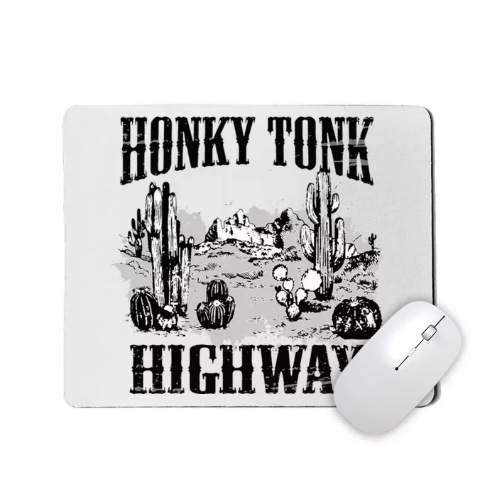 Southern Western Rodeo Cowgirl Honky Tonk Highway Mousepad