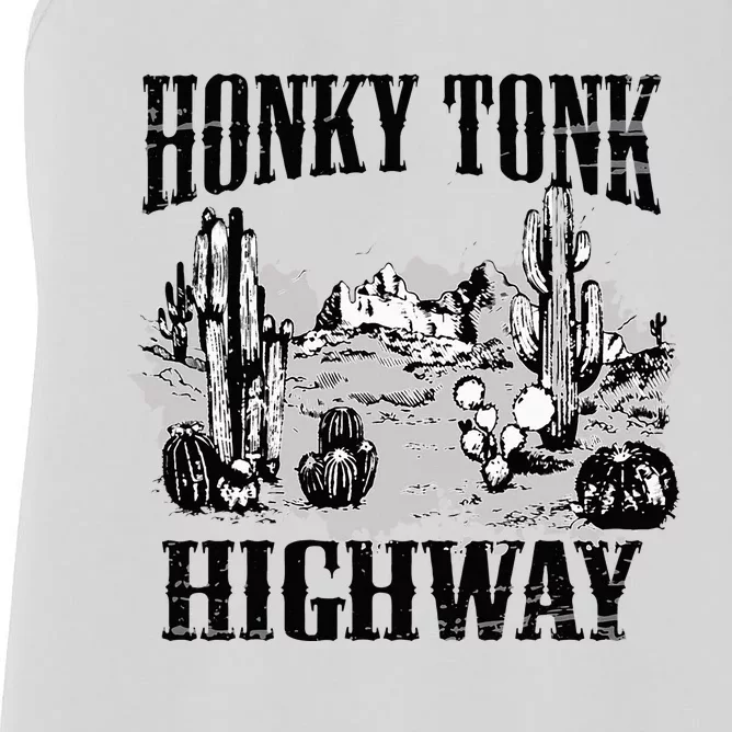 Southern Western Rodeo Cowgirl Honky Tonk Highway Women's Racerback Tank