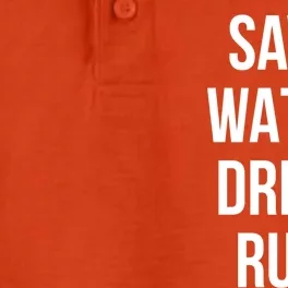 Save Water Rum Lover Cute Gift Dry Zone Grid Performance Polo