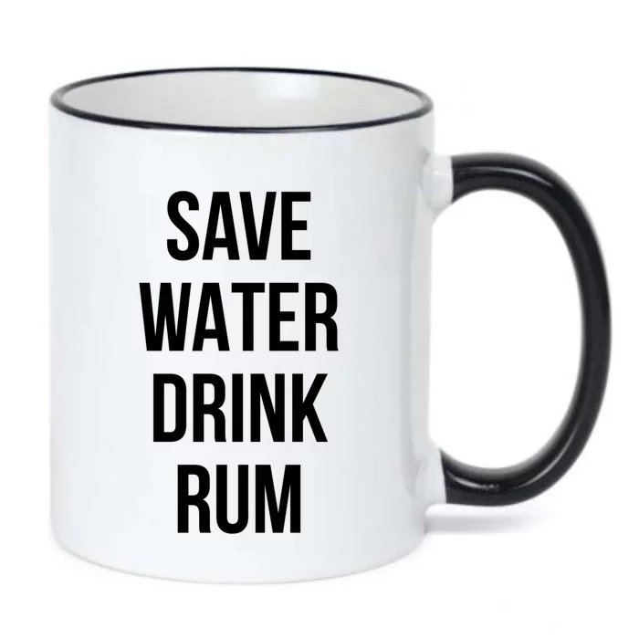 Save Water Rum Lover Cute Gift Black Color Changing Mug