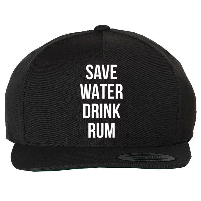 Save Water Rum Lover Cute Gift Wool Snapback Cap