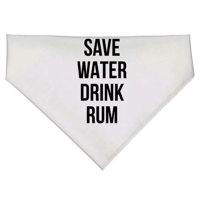 Save Water Rum Lover Cute Gift USA-Made Doggie Bandana