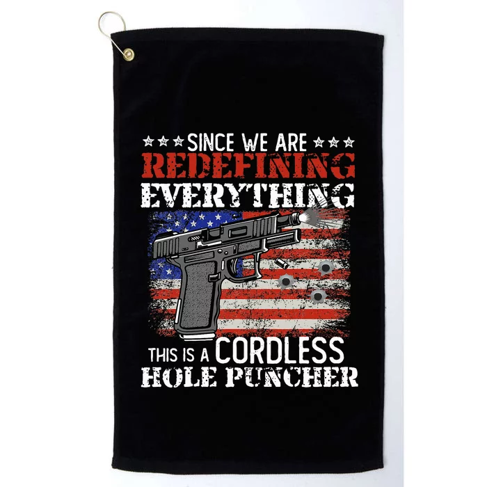 Since WeRe Redefining Everything Cordless Hole Puncher Gun Platinum Collection Golf Towel