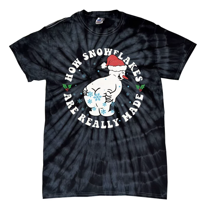 Snowflake Wonderland Retro Christmas Xmas Decor Tie-Dye T-Shirt