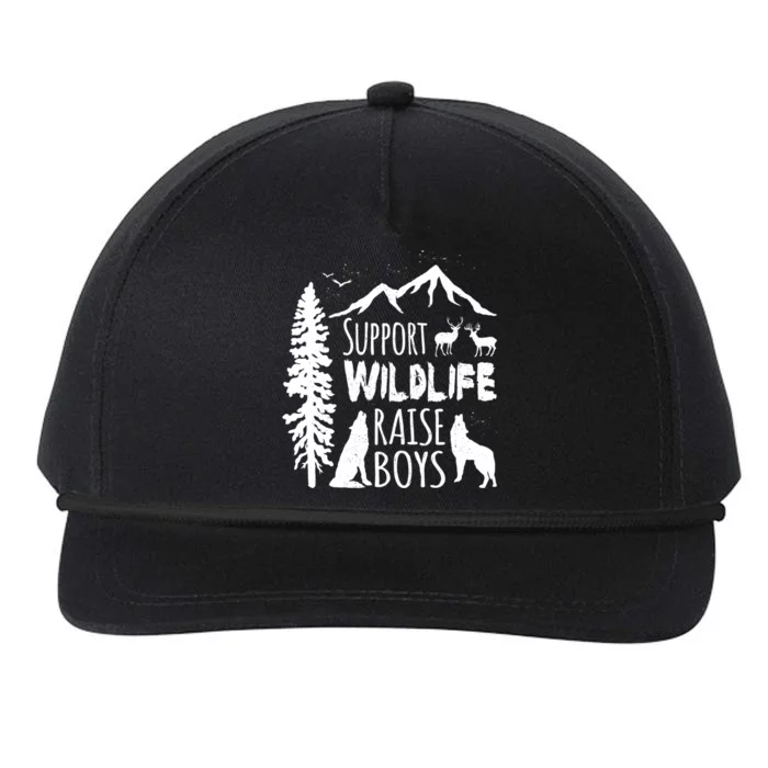 Support Wildlife Raise Gift Great Gift For Mom And Dad Snapback Five-Panel Rope Hat