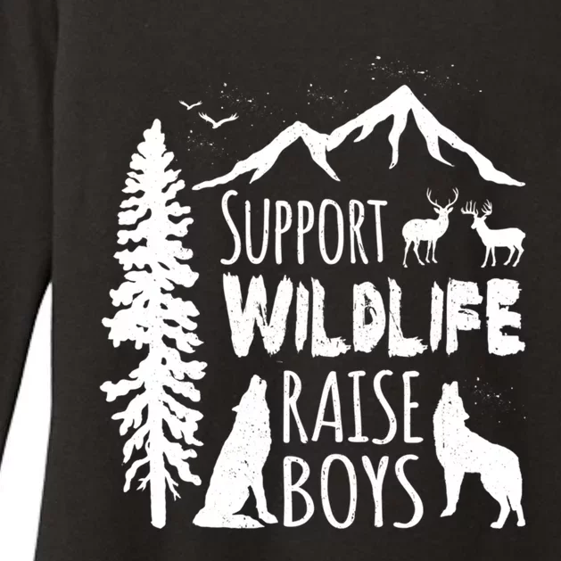 Support Wildlife Raise Gift Great Gift For Mom And Dad Womens CVC Long Sleeve Shirt