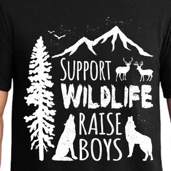 Support Wildlife Raise Gift Great Gift For Mom And Dad Pajama Set