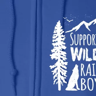 Support Wildlife Raise Gift Great Gift For Mom And Dad Full Zip Hoodie