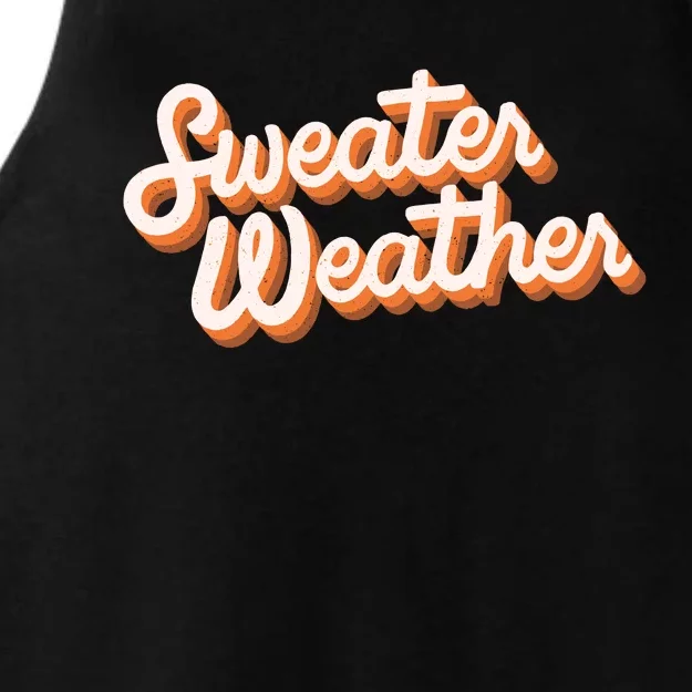 Sweater Weather Retro Ladies Tri-Blend Wicking Tank