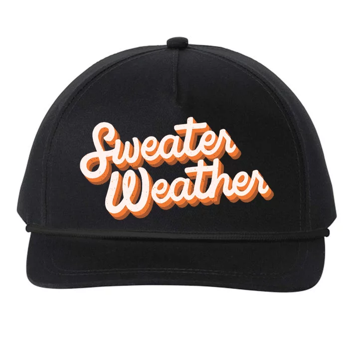 Sweater Weather Retro Snapback Five-Panel Rope Hat