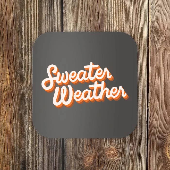 Sweater Weather Retro Coaster