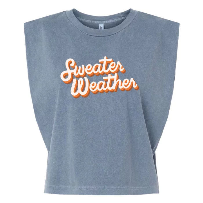 Sweater Weather Retro Garment-Dyed Women's Muscle Tee