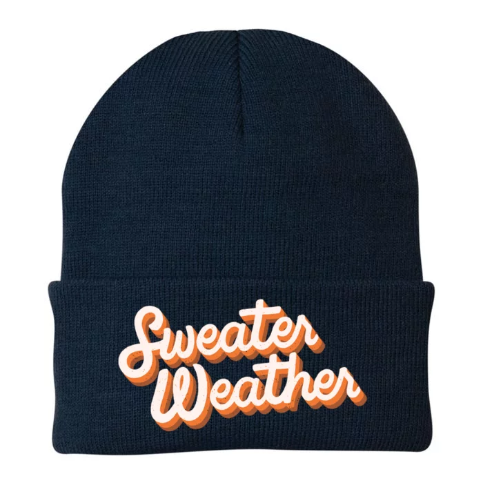 Sweater Weather Retro Knit Cap Winter Beanie