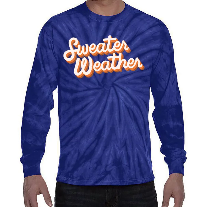 Sweater Weather Retro Tie-Dye Long Sleeve Shirt