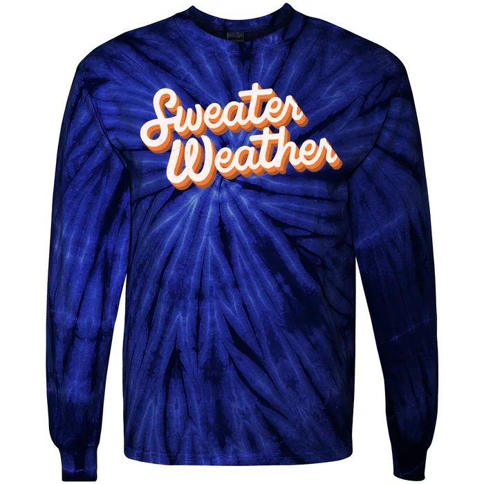 Sweater Weather Retro Tie-Dye Long Sleeve Shirt