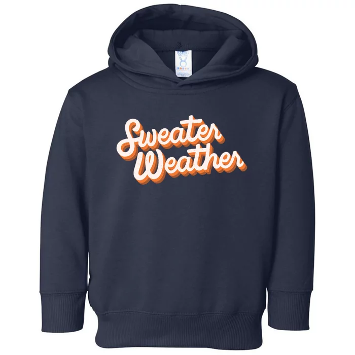 Sweater Weather Retro Toddler Hoodie