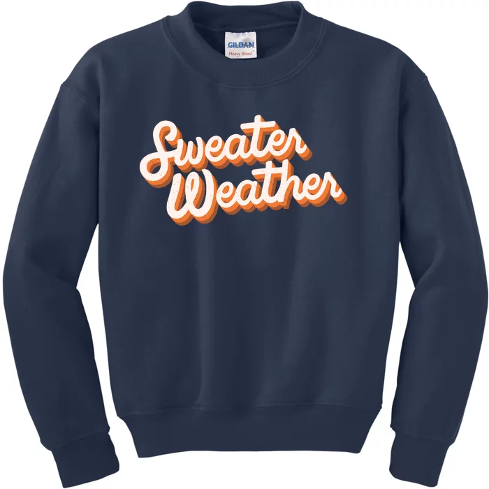 Sweater Weather Retro Kids Sweatshirt