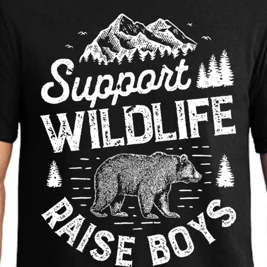 Support Wildlife Raise Mom Dad Mother Parents Pajama Set