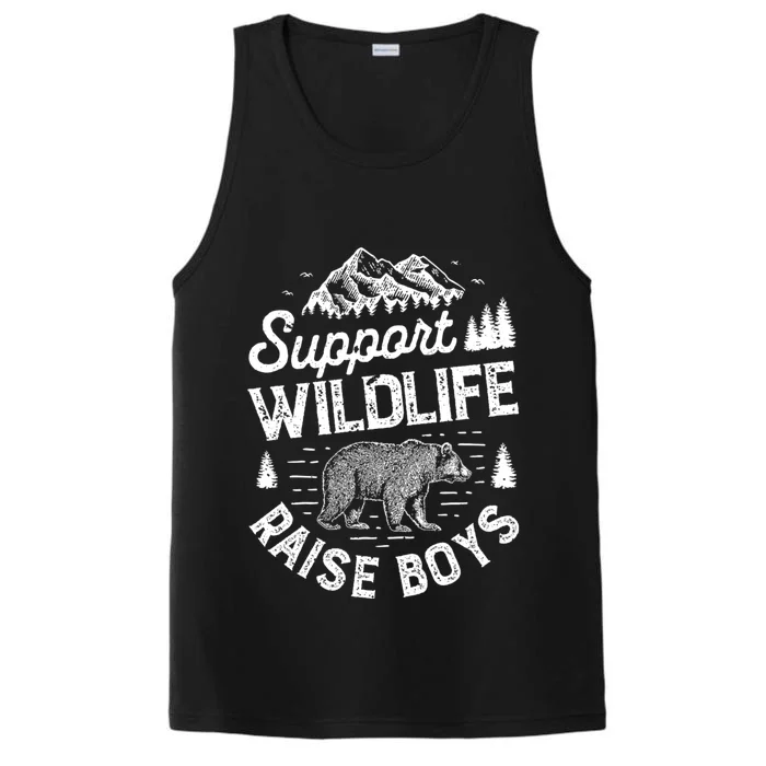 Support Wildlife Raise Mom Dad Mother Parents Performance Tank