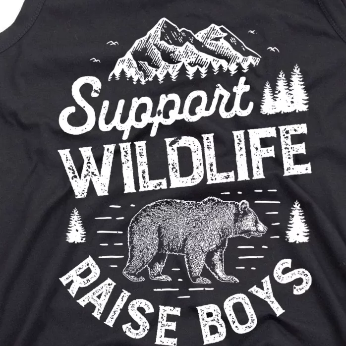 Support Wildlife Raise Mom Dad Mother Parents Tank Top