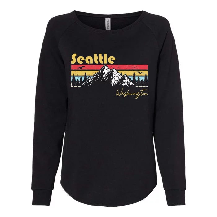 Seattle Washington Roots Hometown Vintage Home State Pride Womens California Wash Sweatshirt