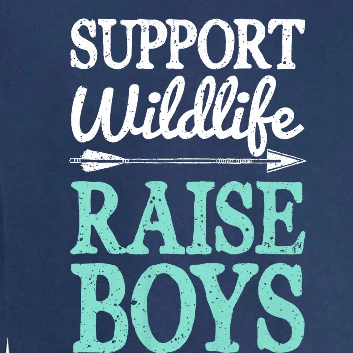 Support Wildlife Raise Mom Dad Mother Parents Garment-Dyed Sweatshirt