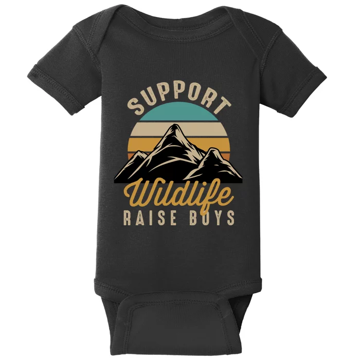 Support Wildlife Raise Boy Baby Bodysuit