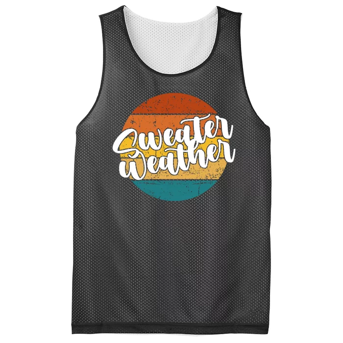 Sweater Weather Retro Vintage Fall Mesh Reversible Basketball Jersey Tank