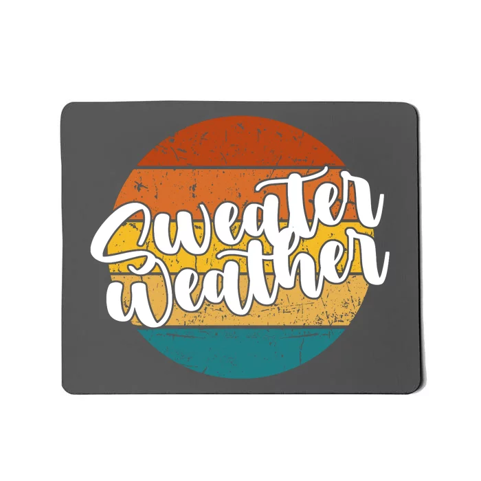 Sweater Weather Retro Vintage Fall Mousepad