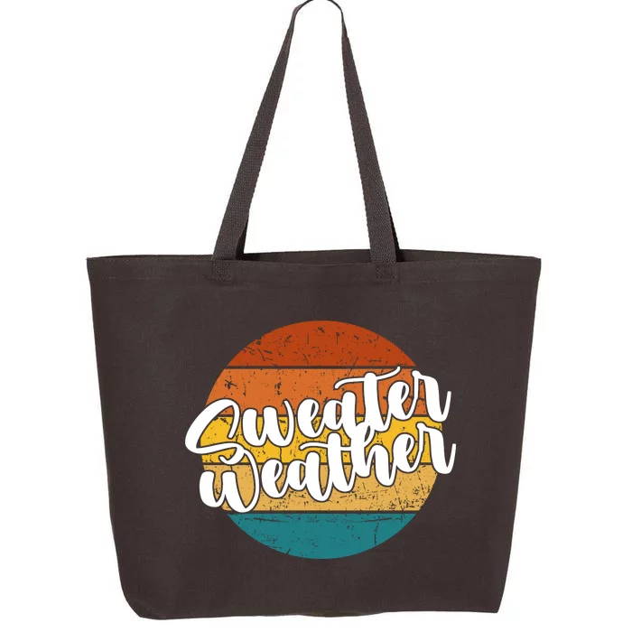 Sweater Weather Retro Vintage Fall 25L Jumbo Tote